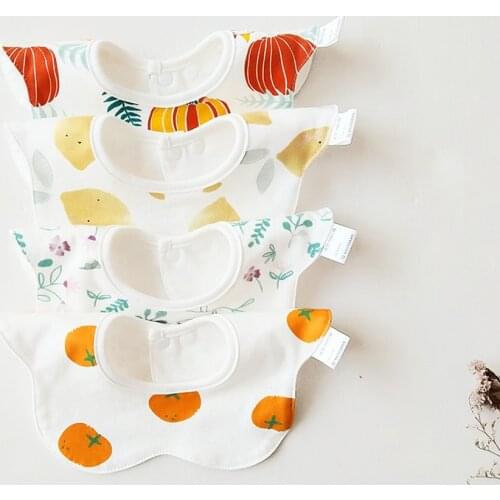 Baby Bib Baby Stuff Maternal and Infant Baby Cartoon Infant Bib Children Petal Bib Cotton Saliva Towel