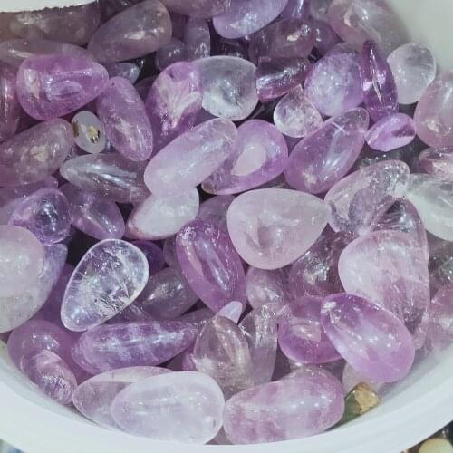 Natural amethyst Tumbled stone purple Quartz palm stone amethystine Crystal gravel Random shape Healing