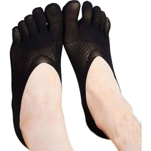 5 Pairs Women Summer Five Finger Socks Women Thin Five Toed Socks Invisible Boat Socks Mesh