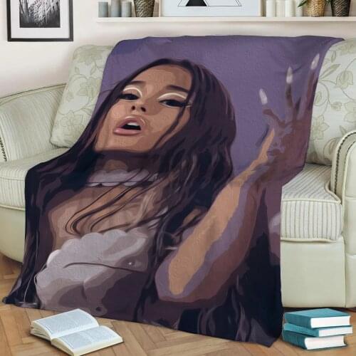 Ariana Grande 3D Print Plush Blanket Throw On Sofa Home Decor Soft Warmth Washable Nap Blanket Dropshipping