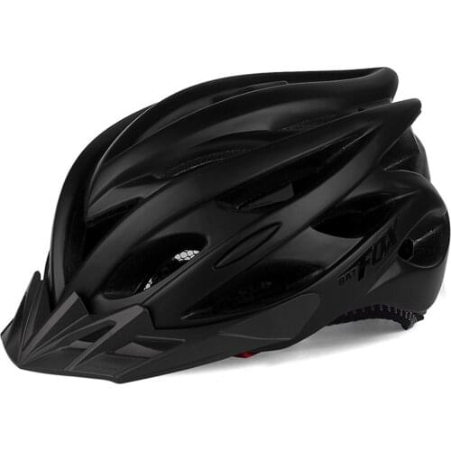 Sports Bicycle Helmet with Taillights 24 Ventilation Holes Adjustable Head Circumference Detachable Brim Outdoor Sport Helmet