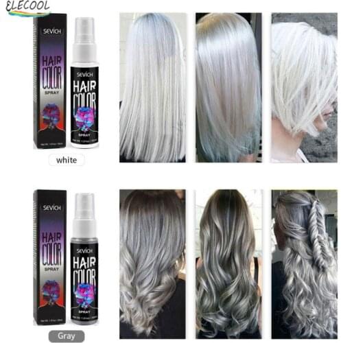 ELECOOL Hair Color Hair Spray Instant Styling Tool Dry 6 Color Cosplay Portable Quick Party Hair Color Glitter Disposable Beauty