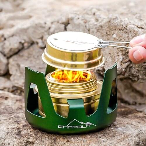Outdoor portable alcohol stove self-driving camping stove fishing water boiling equipment windproof picnic stove