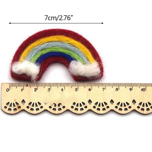 W3JF 5 Pcs DIY Handmade Baby Felt Rainbow Home Party Decorations Photography Props