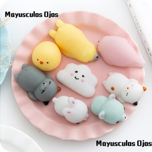 ZH 1PC Healing System Dormant Cat Creative Gift Seal Pinch Squishy Spiner Fidget Hand Spinner Joke Gags Dolls Lol Slime