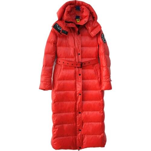 90% White Goose Down Jacket Women Hooded Long Windbreaker Parka Mujer Abrigos 2020 Warm Thicken Overcoat doudoune femme hiver