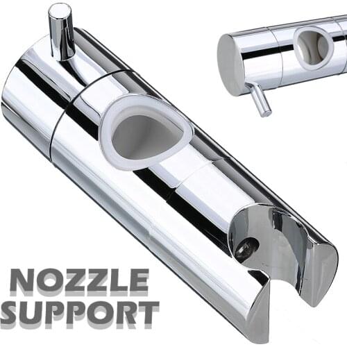 1pc 22mm Shower Head Holder Chrome Shower Head Holder Slider Bracket Riser Rail Screwed Wall Bathroom