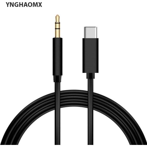 100pcs round Type C Audio Cable Type-C Male to 3.5mm Male Car AUX Audio Cable Adapter for Huawei Mate 10 P20 Letv2 Pro Xiaomi6