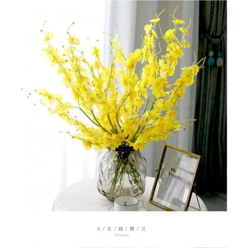 6/10PCS Orchid Artificial Bouquet Garden Wedding Decoration Christmas Family Dining Table Room Home Decor Flower Arrangement