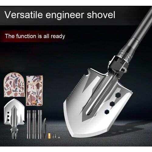 76cm multi-function outdoor folding shovel military spade field camping survival equipment car folding shovel snow shovel