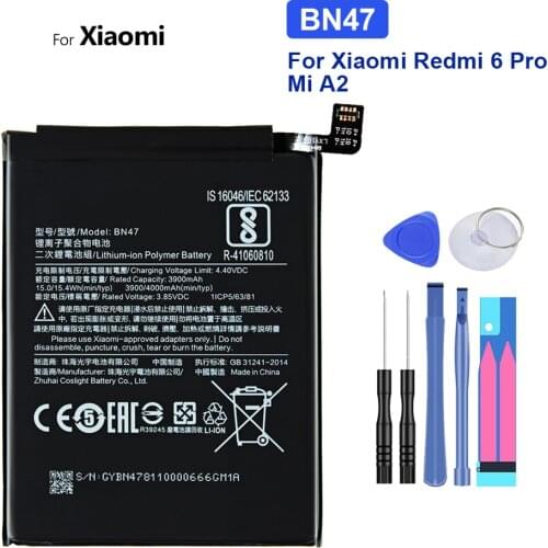 BN47 for Xiao mi Battery For Xiaomi Redmi 6 Pro 6Pro Redmi6 Pro / Mi A2 Lite Mobile Phone Bateria Batterie + Free tool