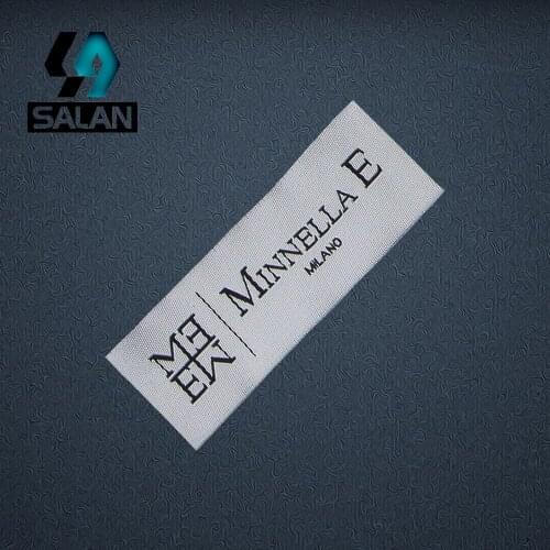 Free shipping customized clothing embroidered labels/garment satin woven label/tag SPO014