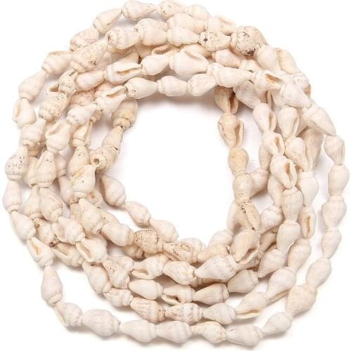 Natural shell Beaded Conch shape craft shell beads For jewelry making DIY Bracelet necklace accessories fish tank landscape
