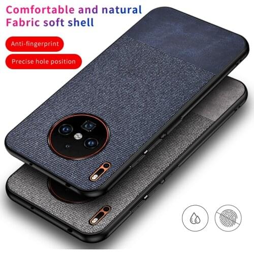 For Huawei Mate 30 Pro Case Soft silicone edge + Cloth texture Skin protective Back Cover Case for huawei mate 30 30pro mate30