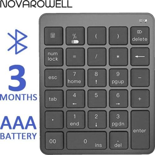 Numeric Keypad Wireless Keyboard Bluetooth 2.4G Teclado Numpad Slim Protable Big Keycap for Android Windows Laptop Phone