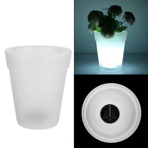 Illuminated Plant Pot Flower Pot with LED Lighting Solar Flower Transparent Flower Pot Modern Creative Design Planter Vase