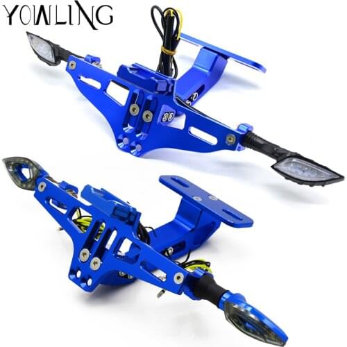For Suzuki GSXR1000 GW250 SV650S/1000 V Storm DL650/1000 Motorcycle Accessories License Plate Bracket Holder Turn Signal light