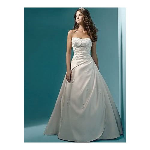 DJ8674 Sexy Free Shipping New 2015 Classic Design Perfect Casamento Pearl A line Strapless Robe De Mariage Wedding Dresses