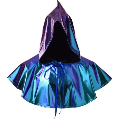 Adults Hooded Cloak Gothic Cosplay Vampire Devil Capes Unisex Halloween Party Costume Medieval Witch Wizard Fancy Punk Cloak