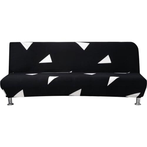 Stretch Sofa Bed Cover Full Folding Armless Elastic Futon Slipcover Couch Cover