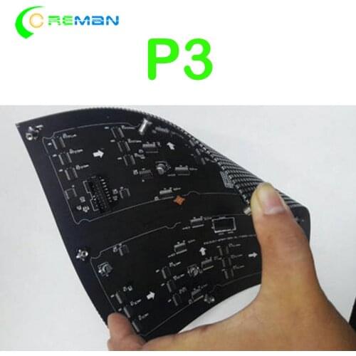 High resolution p3 led soft matrix full color flexible led video wall ph3 curve led matrix panel module