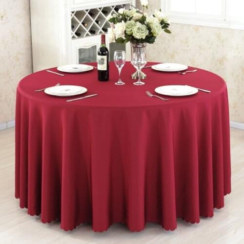 Hotel Tablecloth Fabric Table Cloth Solid Color round Tablecover Table Cloth Home Craft Decorate Ornament