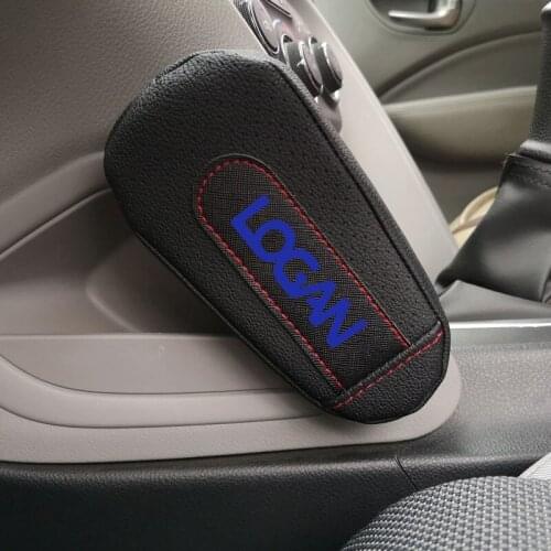 Pu Leather Thigh Support Knee Pad Car Door armrest pad Interior Car Accessories For Renault Logan