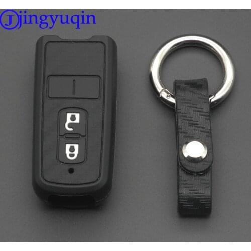 Jingyuqin 2/3/4 Btns Carbon Silicone Car Key Case Cover For HONDA Accord Civic CRV Pilot Fit 2007 2008 2009 2010 2011 2012 2013