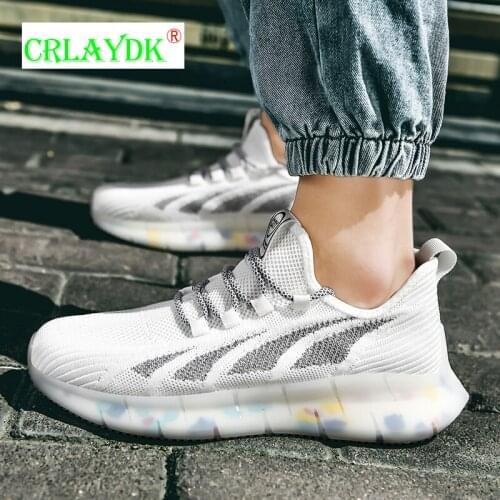 CRLAYDK Casual Running Shoes for Men/Women Breathable Fashion Sneakers Lightweight Sport Tennis Walking Trainers Fluorescent