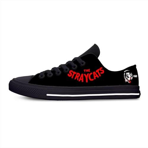 Cats Rock Band Stray Hot Fashion Funny Popular Casual Canvas Shoes Low Top Breathable Lightweight Sneakers 3D Print Men Women