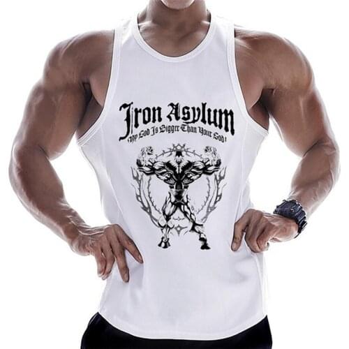 Black Bodybuilding Tank Tops Men Cotton Sleeveless Shirt Gym Fitness Training Clothes Stringer Singlet Male Casual Undershirt