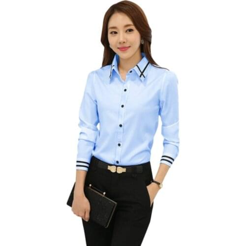 5XL Plus Size Fashion Shirt Long Sleeve Turn-down Collar Formal Top Elegant Ladies Female Buttons Shirt 2020