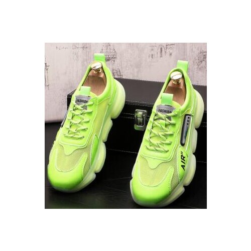 Men Original Shoes Britain New Fluorescent Color Mesh Causal Flats Shoe Sports Running Clunky Sneakers Sapatos Tenis Masculino