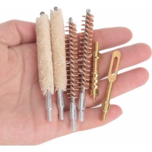 6pcs .30cal 7.62mm Bore Brush Kit,Gun Clean Brush For Thread 8-32 Professional Gun Cleaning Tool Cleaning Kit Hand Gun Rod Brush