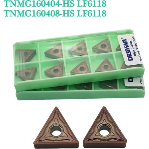 20pcs TNMG160404 TNMG160408 MQ MF MM HS LF6118 DESKAR Carbide Insert Cutter tool CNC Lathe Turning Tool For Stainless Steel