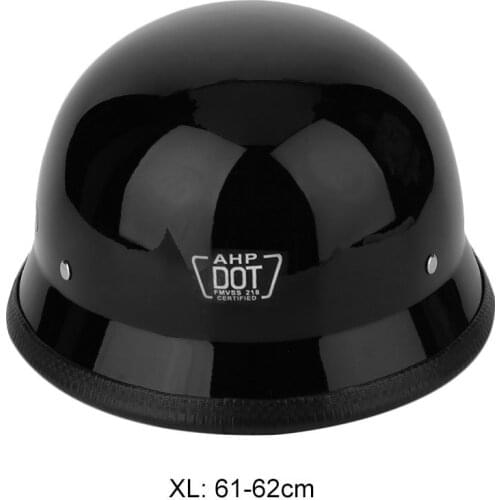 German Style M/L/XL Vintage Motorcycle Cruiser Helmet Half Face German Helmet Motorcycle Helmet Bright Black Car-styling
