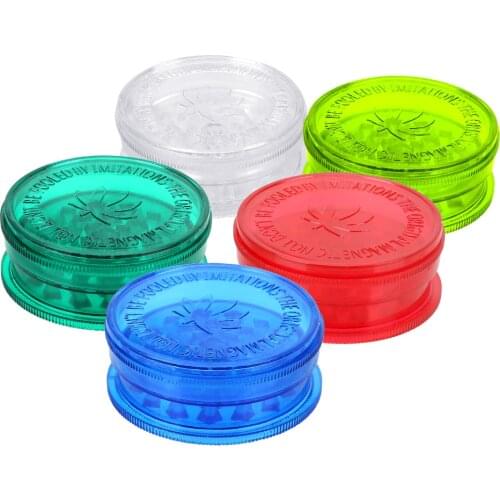 Plastic Tobacco Grinder Round Shape 3 Layer Herb Grinder Tobacco Spice Crusher Color Random Smoking Accessories