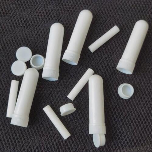 Essential Oil blank nasal aromatherapy inhalers Sticks 5 Empty Tubes and 5pcs white Cotton Wicks Optional Portable make up bags