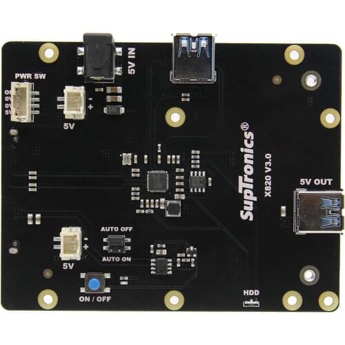 Raspberry Pi X820 V3.0 Expansion Board Supports 4TB 2.5-inch SATA USB 3.0 For Raspberry Pi 3 Model B+, 3B, 2B, B