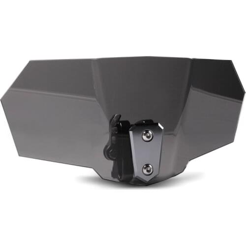 Airflow Adjustable Windscreen Black Aluminum Block For Honda Yamaha Kawasaki Aprilia BMW Smoke Variable Spoiler