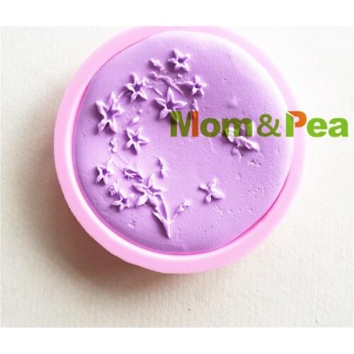 Mom&Pea MP160 Free Shipping Butterfly & Flower Silicone Mold Cake Decoration Fondant Cake 3D Mold Soap Mold Food Grade
