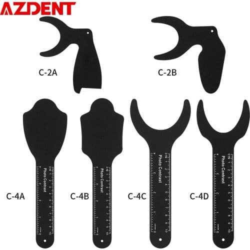 Dental Orthodontic Photographic Image Contrast Board Oral Cheek Black Plate Contrasters with Scale Mark Autoclavable