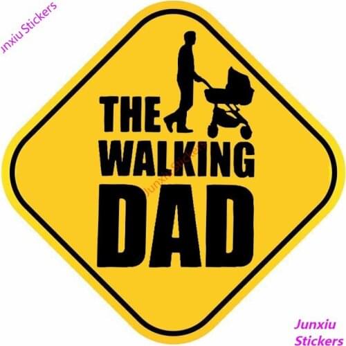 THE WALKING DAD BABY ON BOARD Vinyl Cover Scratches Color Car-Sticker Decals Bumper Window Bodywork Car Interior KK15*15cm