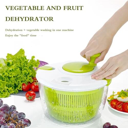 Vegetable Spin Dryer Manual Salad Spinner Fruit Dehydrator Household Fruit Drainer For Washing Drying Vegetables Kitchen Tools