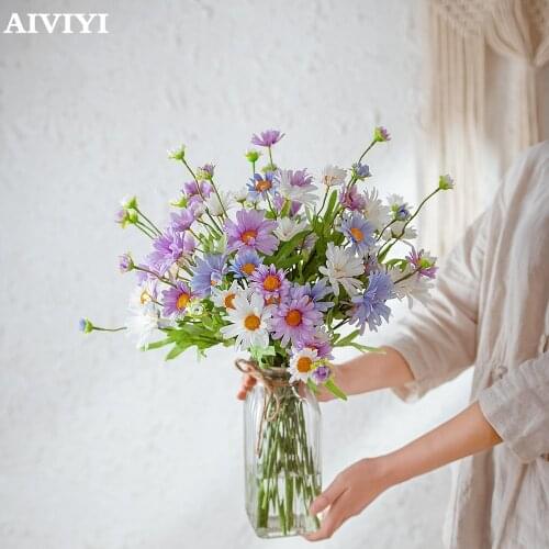 Spring Beautiful Land Small Wild Chrysanthemum Artificial Flowers Home Wedding Decoration Flores Artificiales Cheap Flower Fleur