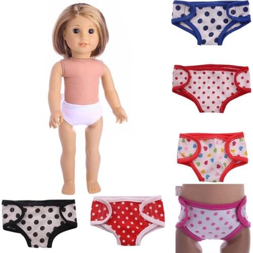 1PC Doll Clothes Underwear For 18 Inch American Doll Diapers Fit For 43CM Born Baby Doll Clothes Christmas Our Generation Doll