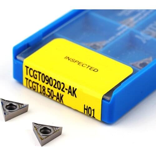 10pcs TCGT090202 TCGT090204 TCGT110204-AK H01 100% original CNC Carbide Inserts Lathe Cutter Tools Turning Tool for Aluminum