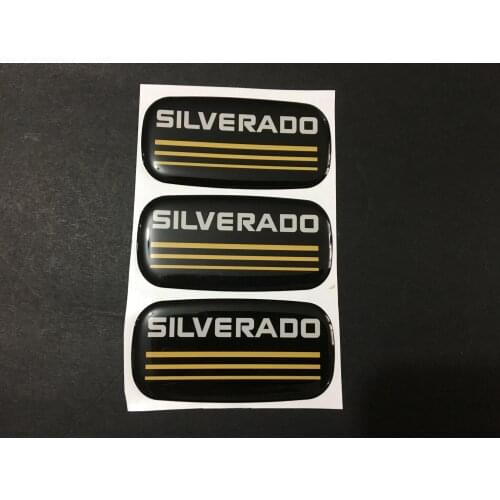 100pcs Emblem Pillar New Custom Epoxy resin Silverado 1500 2500 3500 Cab Badge Logo for car 1988 89 90 91 92 93 94 styling