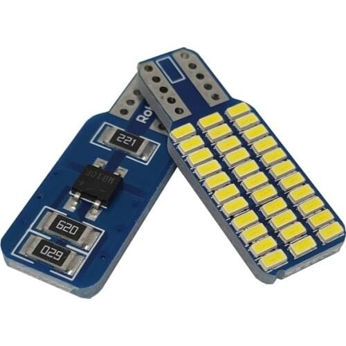 2pcs CanBus Error Free T10 W5W Car Led Warm White Width Lamp License Plate Light Bulbs Auto Door Lamps For Car 12V