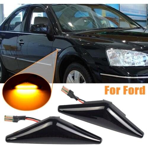 2pcs Dynamic LED Side Marker Turn Signal Blinker Light For Ford Mondeo MK III MK3 2000 2001 2002 2003 2004 2005 2006 2007